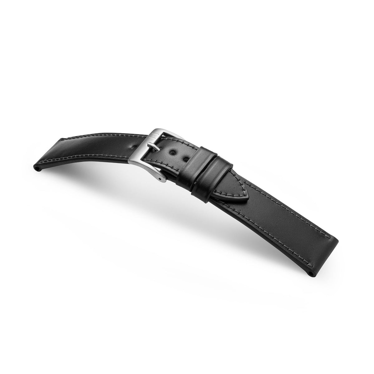 Watch strap &quot;WINTERHUDE&quot; (Shell Cordovan) - silver clasp