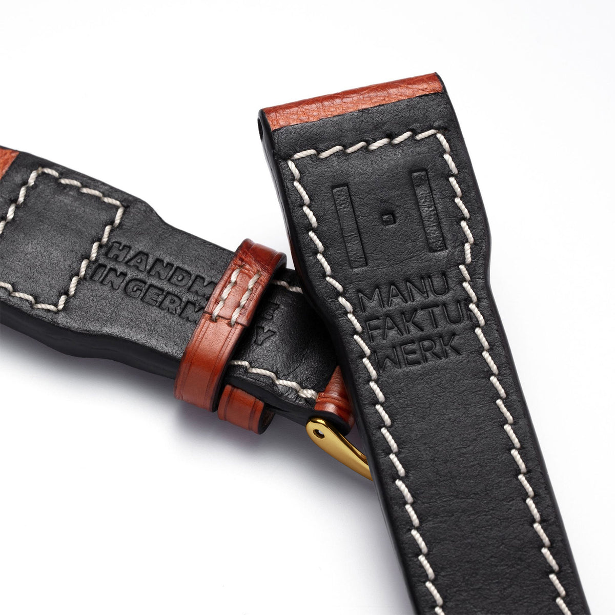 Cinturino in alligatore per orologio da pilota grande - cinturino compatibile per IWC BIG PILOT (cinturino non IWC) - chiusura in oro