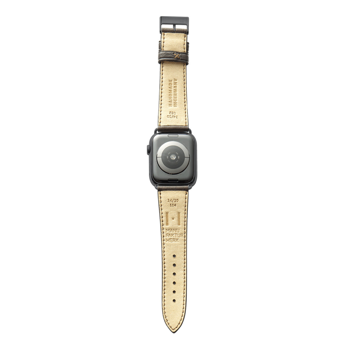 Bracelet Apple Watch &quot;EIMSBÜTTEL&quot; (cuir biologique certifié) - moka
