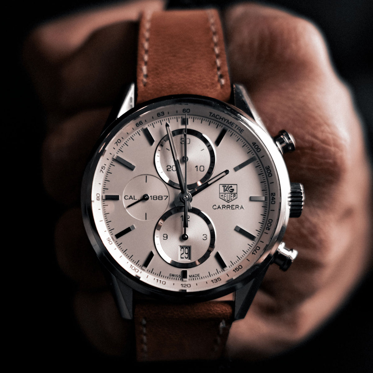 Uhrenarmband &quot;HOHELUFT&quot; (Vegetabiles Vintage Leder) – goldene Schließe