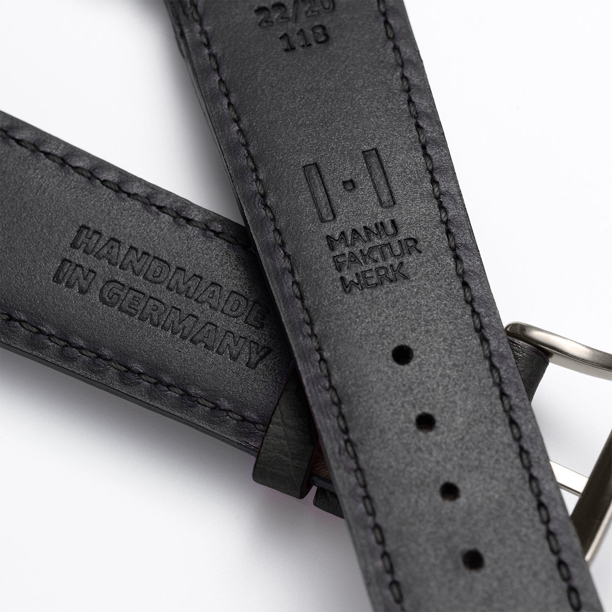 Apple Watch Ultra Armband OBERKASSEL aus Straußenleder – Schwarz