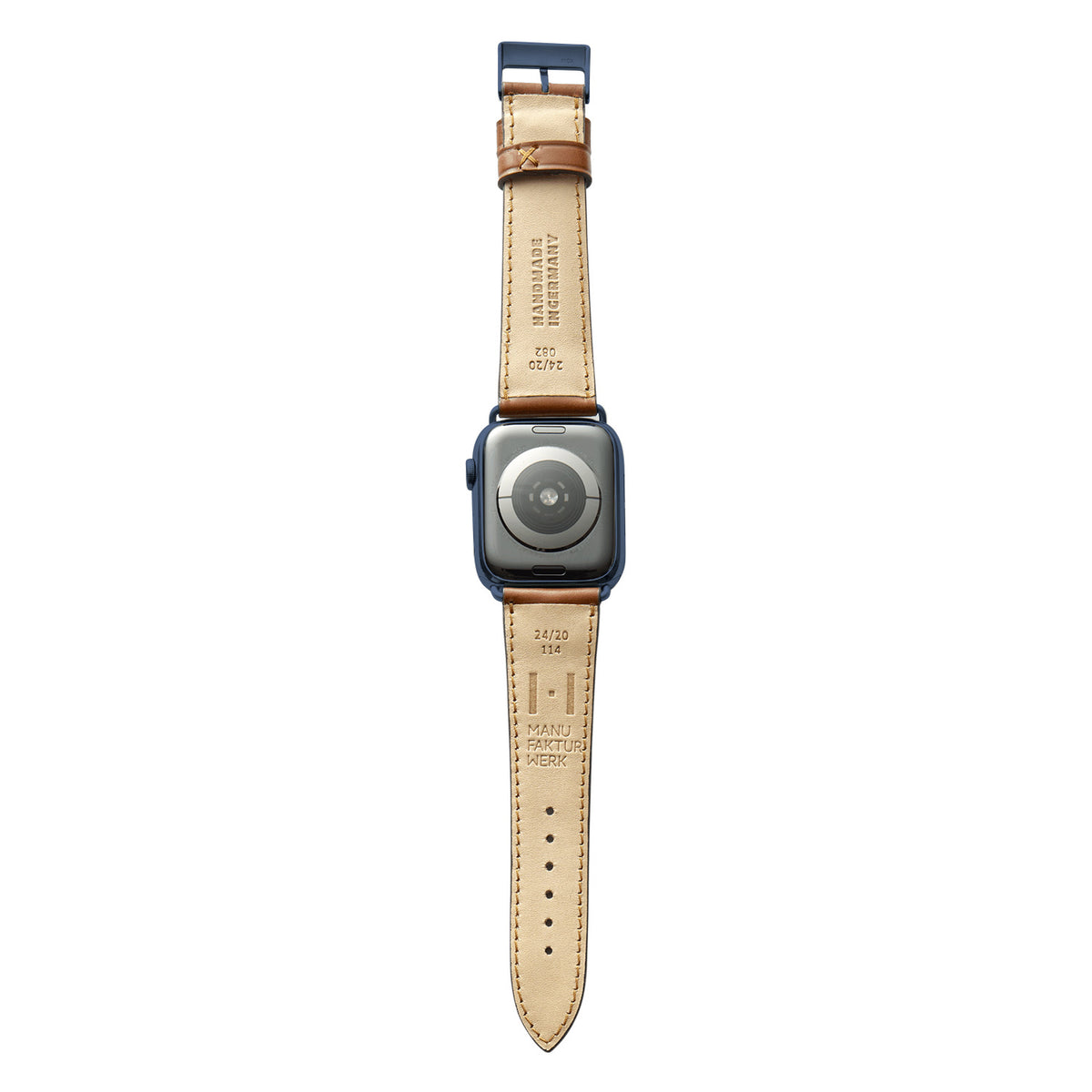 Cinturino in pelle per Apple Watch realizzato in Shell Cordovan &quot;WINTERHUDE&quot; - Cognac