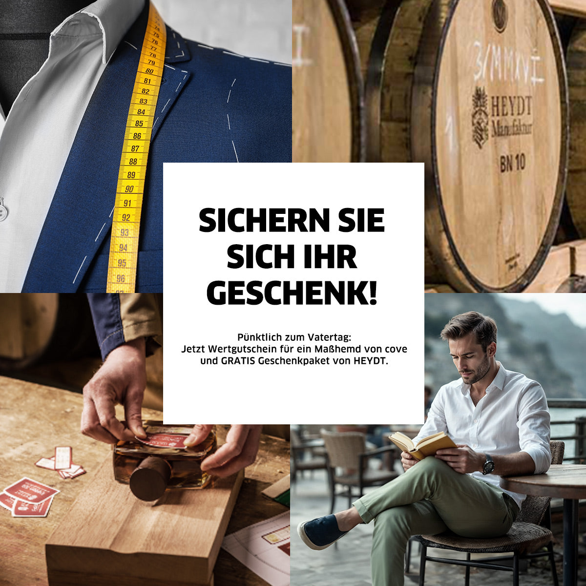Wertgutschein für ein Maßhemd von cove + GRATIS Geschenkpaket von HEYDT